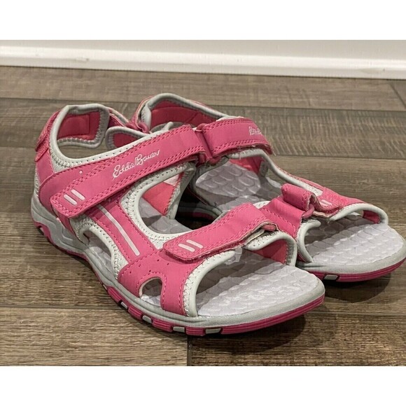 Eddie Bauer Other - Eddie Bauer Kelsey Sport Sandals Girls Size 4 Pink Adjustable Straps Shoes